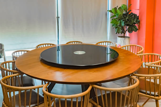 The round table in the Chinese restaurant